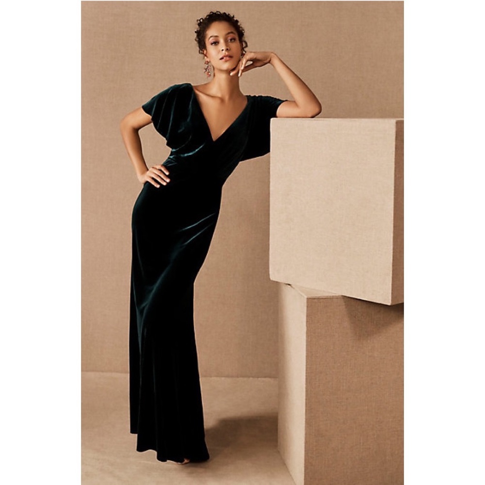 Jenny Yoo Ellis Bridesmaid Dress in Emerald